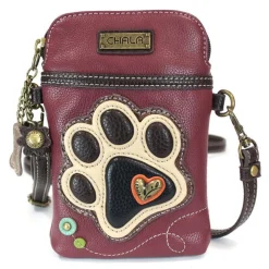 Chala, Ivory Paw Print Cell Phone Crossbody
