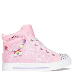 Girl's Skechers, Twinkle Toes: Twinkle Sparks - Charm Bestie High Top Sneaker - Little Kid