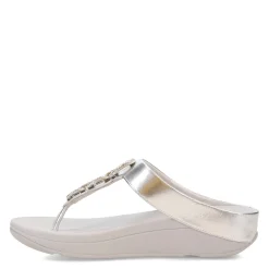 Women's FitFlop, Fino Crystal Chain Toe-Post Sandal